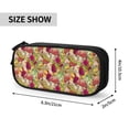 thumbnail image 4 of Vsdgher Colored Large Mushrooms and Leaves Print Large Capacity Pencil Case Pouch with Zipper, Portable Aesthetic Big Capacity Pencil Cases Pen Office Travel Stationery Bag, 4 of 8