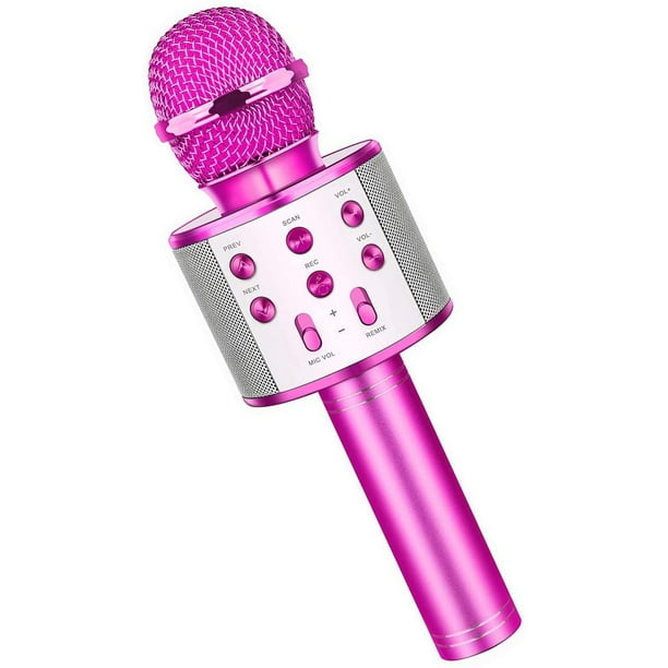 Universal - Jouet amusant pour les filles 3-12 ans, micro pour enfants  micro karaoké (rose) - Microphone - Rue du Commerce