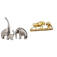thumbnail image 1 of Estatua de elefante,Estatuas de elefantes de cerámica,figuras de elefantes,decoración,Estatua de escritorio,Figura decorativa de pelea de toros y osos,Colecciones de esculturas de, 1 of 8
