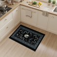 thumbnail image 2 of ODIKA 3'x5' Washable Throw Rug Stain Resistant, Low Profile, Non-Slip Gothic Snake Raven Vine Border Whimsical Mystical Whimsy Tattoo for Entryway, Kitchen, Mudroom, 2 of 7