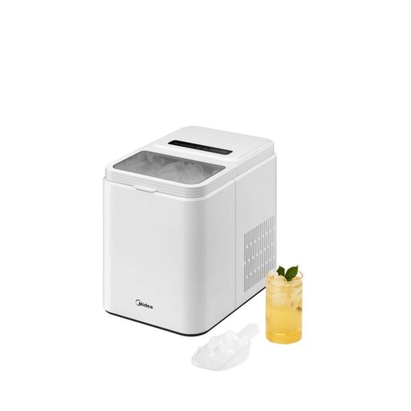 MIDEA ICE MAKER COUNTERTOP BULLET ICE 26 LBS 2 ICE SIZES - WHITE