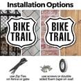 thumbnail image 3 of Bike Trail (2 Pack) 12 inch X 12 inch Shield Shaped Commercial Grade Plastic Signs Weather Resistant Made in the USA, 3 of 6