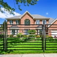 thumbnail image 3 of ALEKO Yard Garden Powder Coated Steel Fence 8' x 5' Milan Style Black, 3 of 6