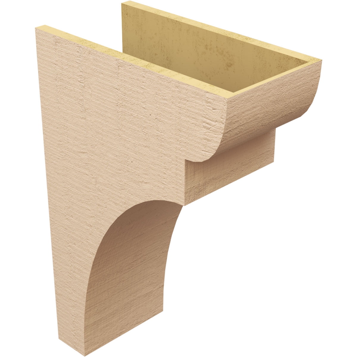 10"W x 20"D x 30"H Classic Yorktown Rough Cedar Woodgrain TimberThane Corbel, Primed Tan