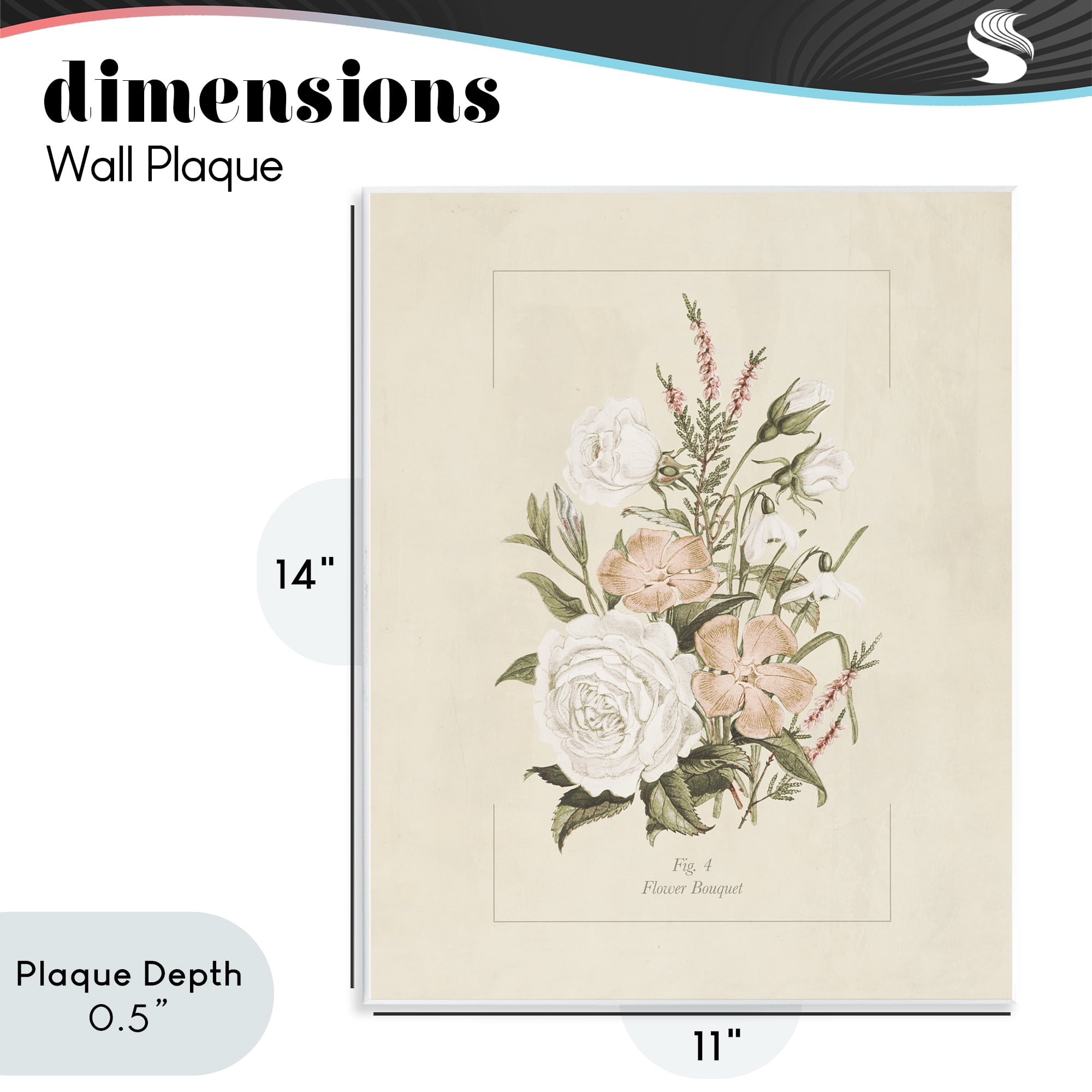 Stupell Industries Neutral & Soft Bouquet Study Wall Plaque Art, design by Dan Meneely