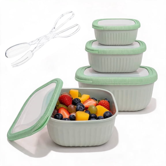Koomade Plastic Stackable Fruit Food Storage Containers 4 Count