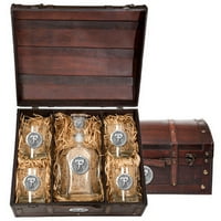 Texas Tech University Decanter Set Whiskey Bottle and Glasses by Heritage Pewter