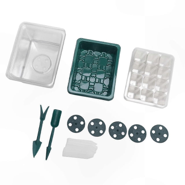 12-Cell Seed Starting Kit with Adjustable Humidity Dome for Plant Growth