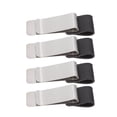 thumbnail image 2 of 4pcs Metal File Clips Notes Clips Students Paper File Folder Stationary Leather Pen Clip, 2 of 8