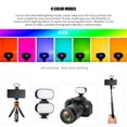 thumbnail image 4 of Luz De Video Led Rgb Con Modos De 8 Colores Luz Portátil De Relleno De Ángulo De Luz De 120 Grados Con Interfaz De Zapata Fría 1/4 Para Estudio Fotográfico En Interiores Vogacara EL011844-00, 4 of 6