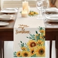 thumbnail image 3 of Table Runners 108 Inches Long Dress Scarves, Sunflower Farmhouse Coffee/Dining/Kitchen Table Runner for Living Room, Summer Botanical Farmhouse Yellow Floral Rustic 13x108 Inch, 3 of 9