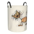 thumbnail image 2 of Haiem Brown Cat Cartoon Laundry Basket, Laundry Hamper, Collapsible Laundry Baskets, Dirty Clothes Hamper, Waterproof with Handles for College Dorm, Family-Medium, 2 of 8