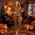 thumbnail image 4 of Halloween Family Matching Pajamas Set, Fall Sleepwear, Ghost & Pumpkin Printed Holiday Sleepwear, Soft Loungewear PJs Outfit, 4 of 5