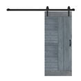 thumbnail image 2 of L Series 36in. X 84in. Dark Gray Finished DIY Solid Wood Sliding Barn Door With Hardware Kit - Assembly Required, 2 of 4