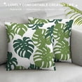 thumbnail image 3 of Acheng Short Plush Pillowcase 1 Piece - Palm Leaves with Lush Branches and Leaves, Tropical Jungle Palm Leaves with Charming Colors White, 3 of 5