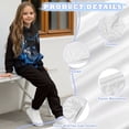 thumbnail image 5 of Uorisanigo Girls Boys Long Sleeve Hooded Pullover Sweatshirt Cozy Clothes Oversized Blue Cool Wolf Hoodie & Jogger Pants with Pockets 2 Piece Fall Winter Outfit Set, 5 of 7