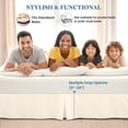 thumbnail image 5 of 550-TC Egyptian Cotton Dust Ruffle/Bed Skirt King Size 1-Pieces Split Corner Tailored Bed Skirt 10" Inch Drop Length Ivory Solid, 5 of 6