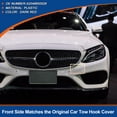 thumbnail image 3 of Tapa de gancho de remolque del parachoques delantero de Unique Bargains en rojo oscuro para Mercedes-Benz Clase C W204 2011-2014 No.A2048850526, 3 of 6