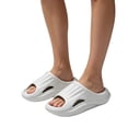 thumbnail image 4 of Willtoo Mens Shower Shoes Open Toe Non Slip Slides Comfy Hollow Drain Slip on Sandals Lightweight Soft Sole Home Slippers, 4 of 4