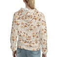 thumbnail image 7 of Fotbe Dancing Cowboy Skeleton Pattern Womens Long Sleeve Hoodie, Pullover Hooded Sweatshirt, Kangaroo Pocket Hoodie with Eye-catching Drawstrings-Medium, 7 of 7