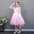 thumbnail image 2 of Elsa Robe pour Filles Enfants à Manches Longues Robe de Fête à Paillettes Halloween Cosplay Costume de Princesse Robe d'Anniversaire Déguisement, 2 of 7