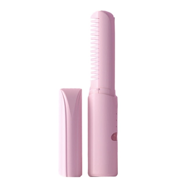 Peine alisador de cabello inalámbrico USB, artefacto para cabello liso, peine, rizador de cabello liso, no daña el cabello, férula perezosa, cabello corto negativo