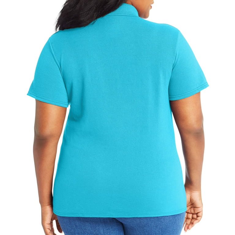 Hanes Women's X-Temp w/ Fresh IQ Short Sleeve Pique Polo Shirt 