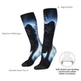 thumbnail image 4 of Wukai Night Scene of Wolves for Contrast Color Stockings, Sports Fitness Adult Long Socks, Unisex, 4 of 6