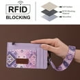 thumbnail image 6 of Wrangler Small Credit Card Holder for Women Slim Card Holder Wallet Womens Ladies Female Wristlet Keychain Wallet, Western Aztec-Purple, 6 of 7