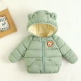 thumbnail image 4 of Godderr Baby Newborn Boys Girls Winter Jacke Toddler Warm Cotton Coats Padded Tops 9M-4Y Hooded Thickening Snowsuit Zipper Short Outwear, 4 of 6