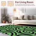 thumbnail image 2 of ODIKA 5' x 7' Machine Washable Non-Slip Area Rug, Abstract Swirl High Traffic Rug, Green, 353059, 2 of 7