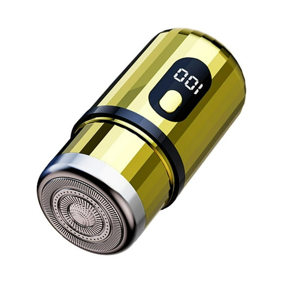 Afeitadora de viaje para hombres Fernando Afeitadora portátil afeitado preciso sin dolor mini Afeitadora recortadora de barba facial oficina coche Oro Afeitadora eléctrica