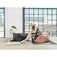 thumbnail image 3 of Gouchee Home Loft Felt Ottoman Pouf – Charcoal Faux Felt Bean Bag Footstool with Polystyrene Bead Filling, Removable Shell & Machine Washable for Living Room or Office, 3 of 7