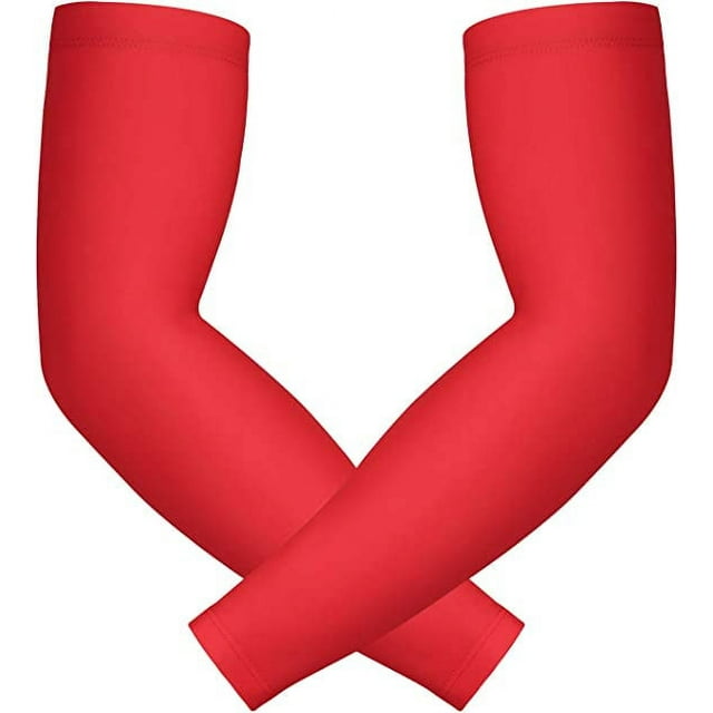 Nvzi Mangas de compresión para brazos para hombres y mujeres, protección UV para baloncesto, béisbol y fútbol (par)