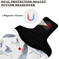 thumbnail image 3 of Haosy Seagulls Flying Golf Mallet Putter Cover Strong Magnetic Leather Golf Club Headcover Closure, 3 of 7