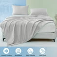 thumbnail image 6 of SORMAG Cooling Comforter King Size Cooling Blankets for Hot Sleepers Summer Bed Comforter Quilt Double-Sided Cool Design,Soft Lightweight Silk Smooth ( Grey, King(104"x90")), 6 of 11