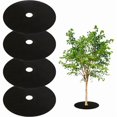 thumbnail image 1 of CNKOO 4pcs 32.2” Non-Woven Tree Mulch Rings - Reusable Weed Barrier Landscape Fabric for Root Protection  Gardening & Landscaping  Durable Black Garden Mulch with Center Hole  Mulch Mats, 1 of 6