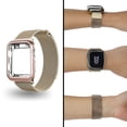 thumbnail image 1 of Correa para Apple Watch  de 45 mm Metálica + Protector lateral de pantalla. Estilo Milanese. Mamá Pulpo  Milanese case lateral, 1 of 8