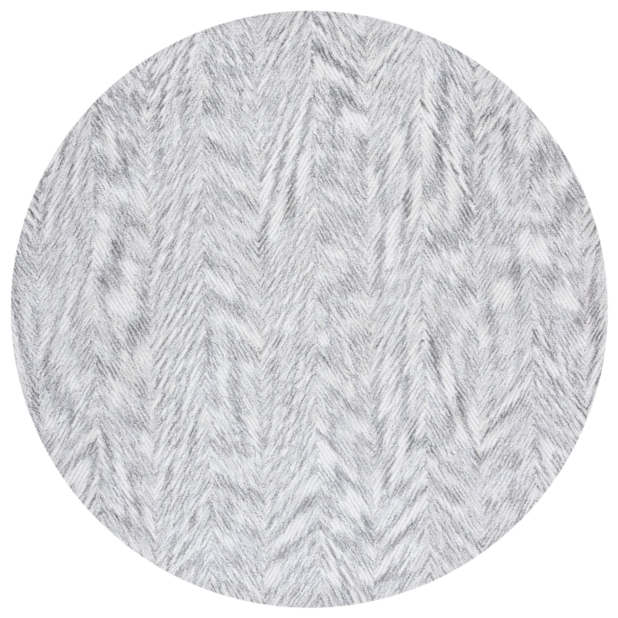 SAFAVIEH Soho Ryker Zig-Zag Area Rug, Grey/Ivory, 4' x 6'