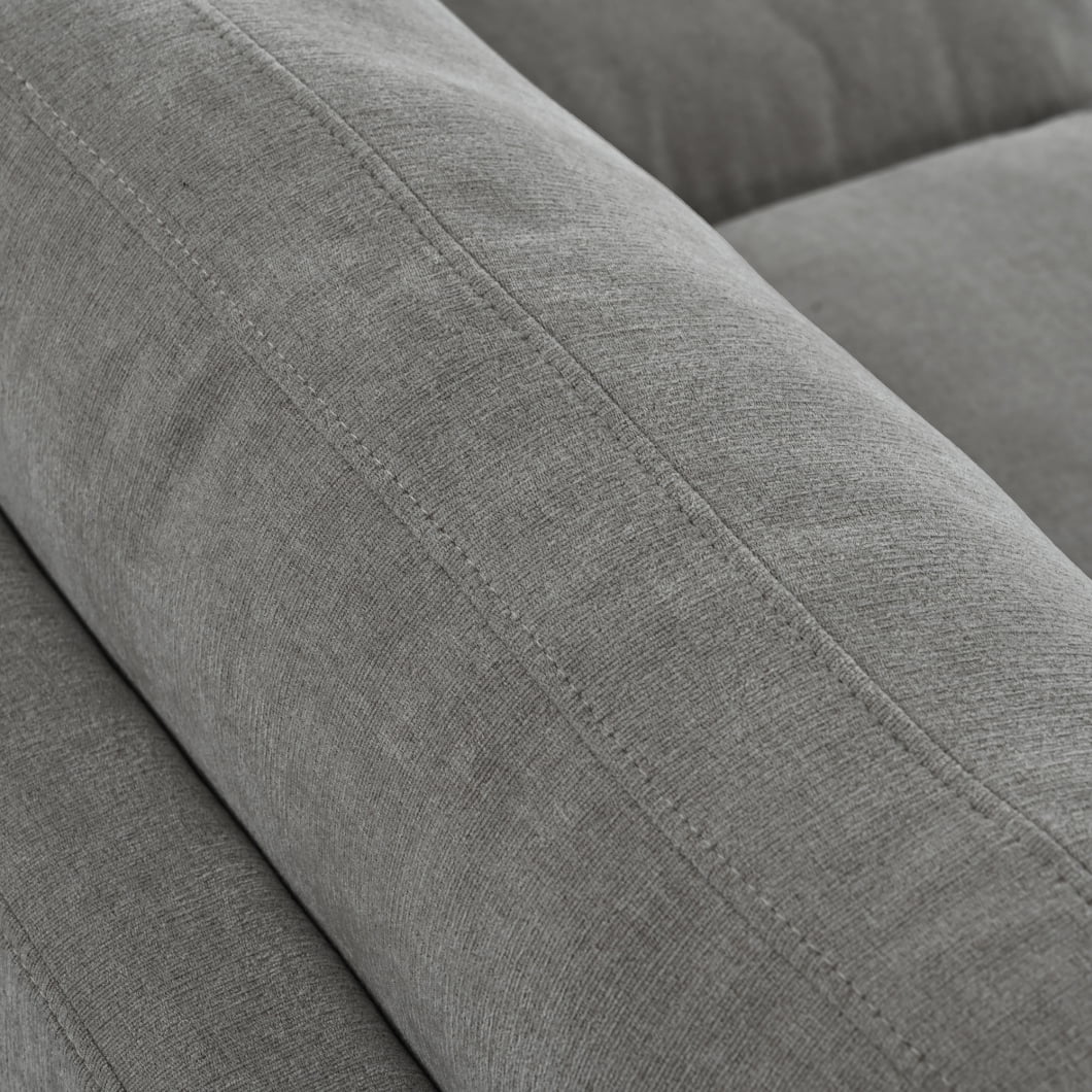 111.4" Large 3-Seater Sofa with Curved Seat and 3 Pillows, Oversized Modern Sofa Couch with Wooden Frame for Living Room, Bedroom and Office, Weight Capacity 220lbs/Seat, Grey