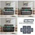 thumbnail image 7 of Jiueut Aztec Tribal Geometric Print Recliner Loveseat Slipcover, Washable Furniture Protector Stretch Reclining Chair Covers Washable Loveseat Reclining Couch Slipcover for Living Room Office Club, 7 of 7