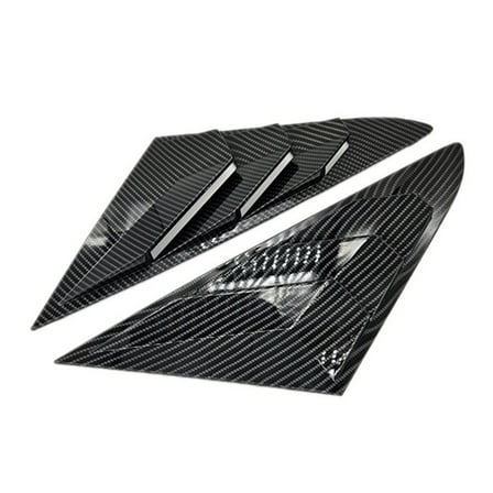 Furulu Carbon Fiber Look Side Window Louvers Scoop Louver Cover For Hyundai Sonata 2015-2019