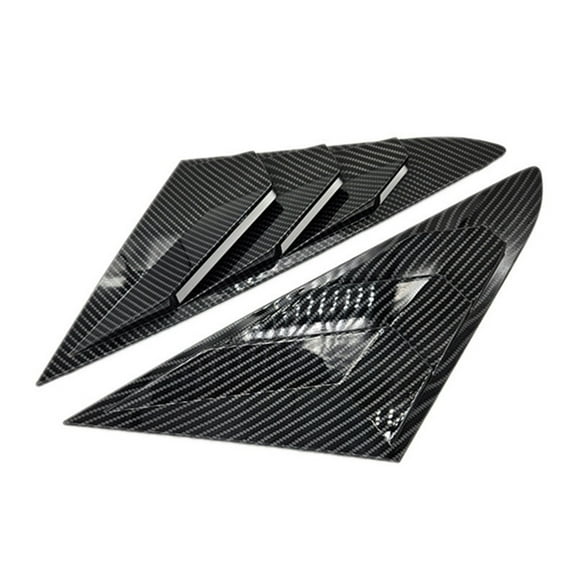 Furulu Carbon Fiber Look Side Window Louvers Scoop Louver Cover For Hyundai Sonata 2015-2019