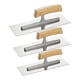 thumbnail image 4 of 3 Pieces Flat Drywall Trowel, Stainless Steel Plastering Trowel, Masonry Finishing Trowel Sets with Wood Handle, 4 of 5