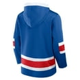 thumbnail image 3 of Men's Fanatics  Blue New York Rangers Inside Line Fleece Pullover Hoodie, 3 of 3