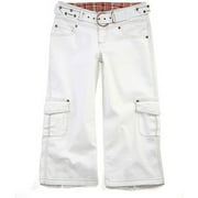 Riders - Women's Crimp Cargo Capri Jeans with Belt