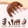 thumbnail image 3 of Wooden Scalp Massager, Wide Tooth Loc Comb for Retwist, Natural Sandalwood Scalp Massage Comb for Hair Growth, Scalp Massage Brush for Women Men for Head Meridian, 3 of 7