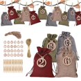 thumbnail image 1 of Conjunto de 24 Bolsas de Regalo Numeradas para Calendario de Adviento de Navidad para Niños - Bolsa de Almacenamiento de Dulces para Accesorios de Calendario de Navidad, 1 of 3