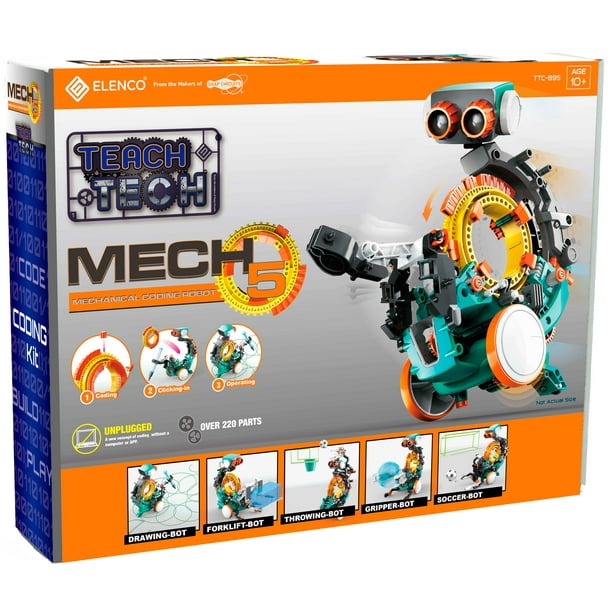 TEACH TECH Mech-5,Programable Mechanical Robot Coding Kit , STEM Educational Toys