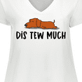 thumbnail image 4 of Inktastic Napping Dis Tew Much Daschund Weiner Dog Brown Women's Plus Size V-Neck T-Shirt, 4 of 5